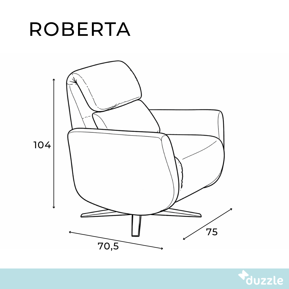 Roberta, Poltrona reclinabile (75cm X 70,5cm H.104cm)