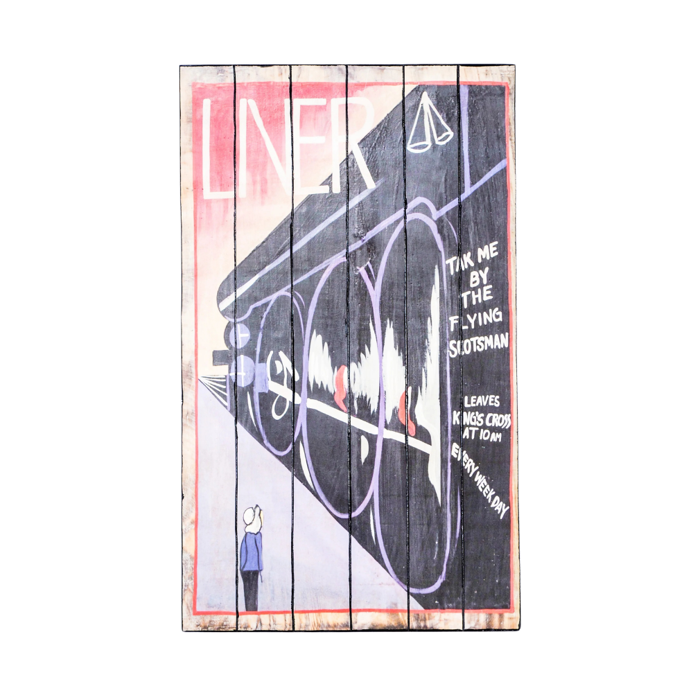 Train, Stampa su legno (3cm X 60cm H. 100cm)