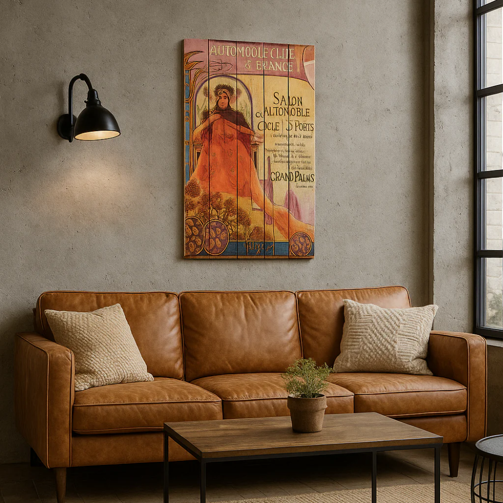 Auto, Stampa su legno (3cm X 60cm H. 100cm)