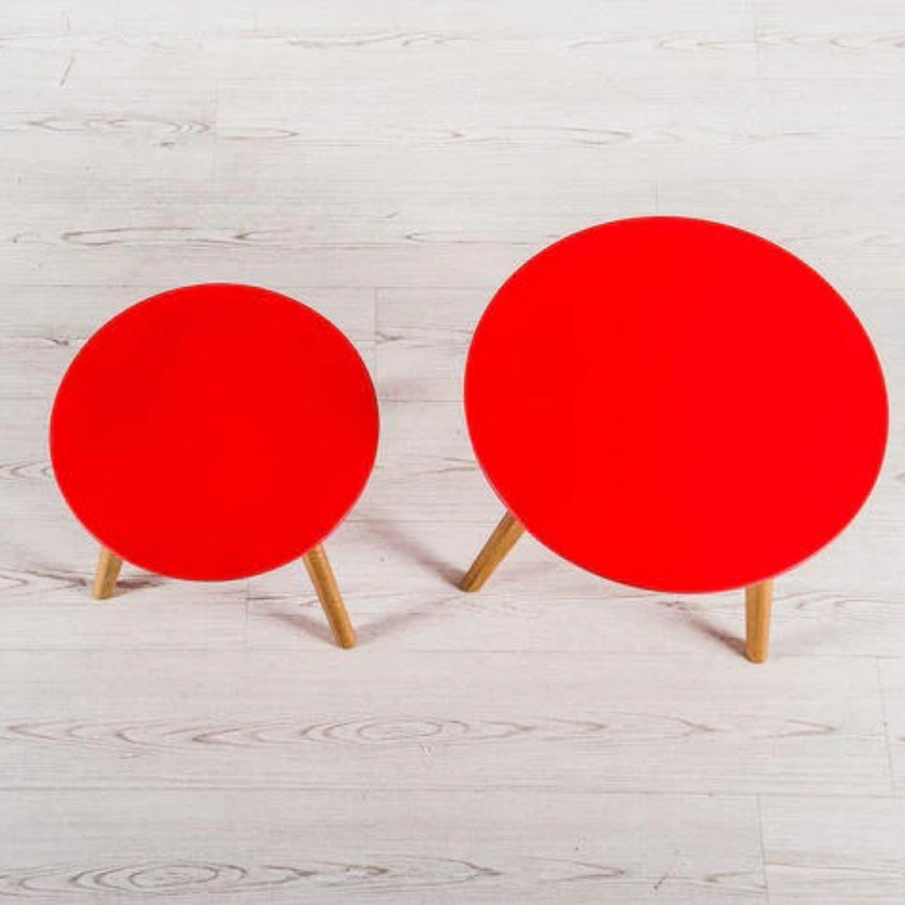 Dual twin, Set di 2 tavolini (50cm X 50cm H.45cm - 40cm X 40cm H.40cm)