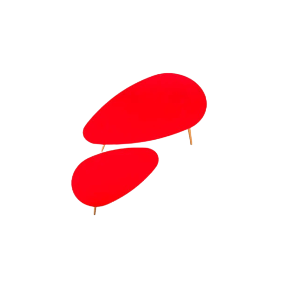 Dual twin, Set di 2 tavolini (116cm X 66cm H.45cm - 75cm X 43cm H.39cm)