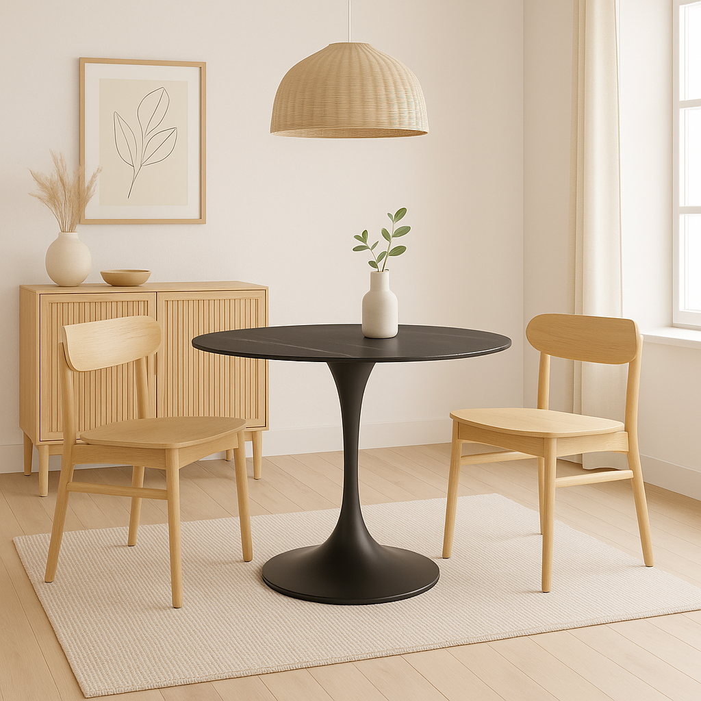 Circe, Tavolo fisso con top in ceramica (100cm X 100cm H. 76cm)