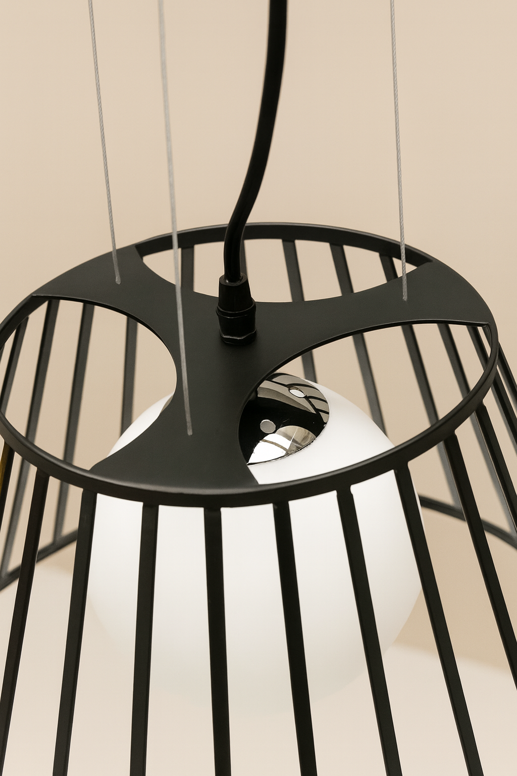 Jail, Lampada a sospensione (Ø.20/35cm X Ø.20/35cm H. 120cm)