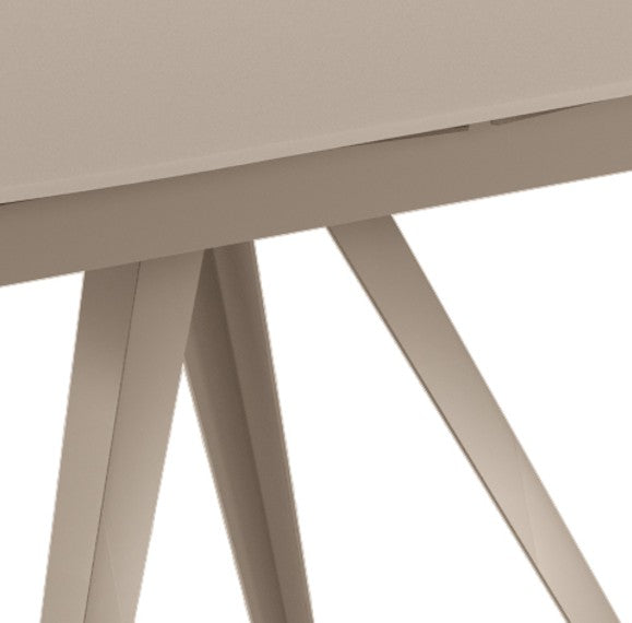 Float, Tavolo allungabile con top in vetro (90cm X 120-180cm H. 76cm)