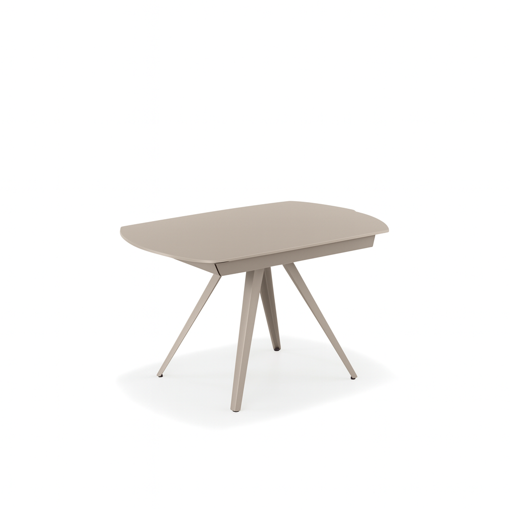 Float, Tavolo allungabile con top in vetro (90cm X 120-180cm H. 76cm)