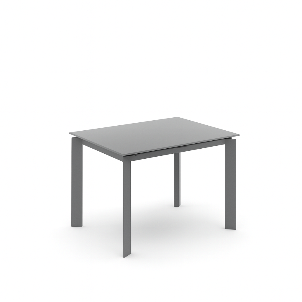 Function, Tavolo allungabile con top in vetro (80cm X 120-170cm H. 75cm)