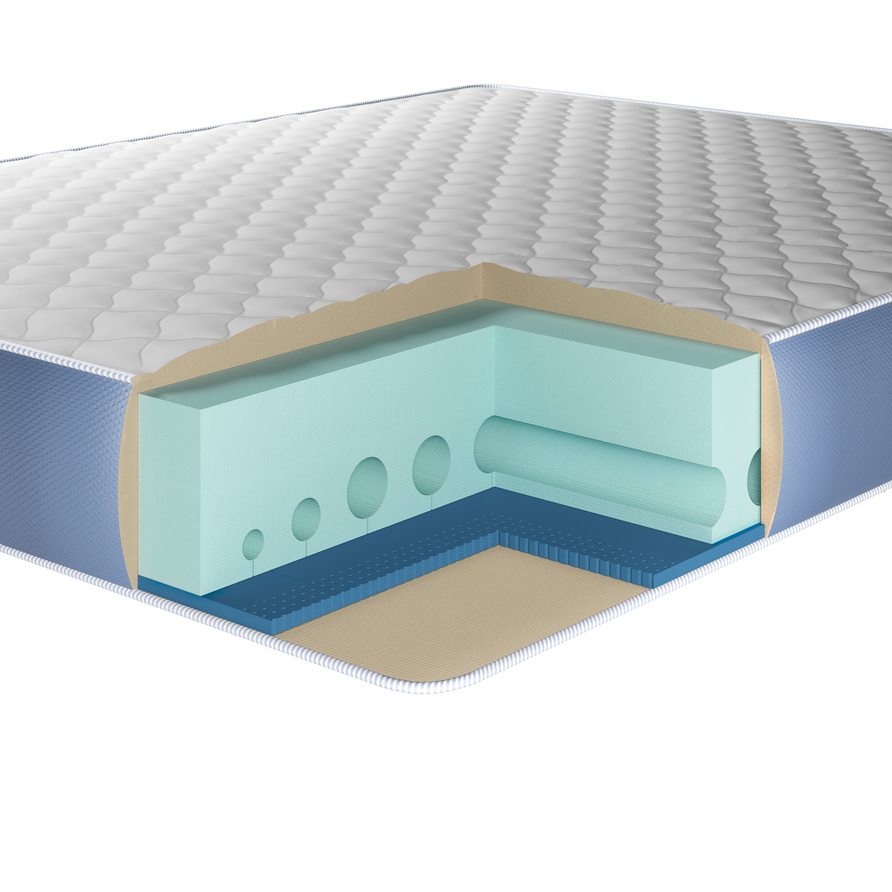Dalia Gray Foam Materasso in Poliuretano Espanso (H. 22cm)