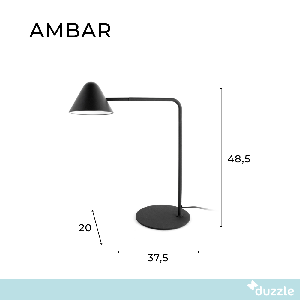 Ambar, Lampada da tavolo LED (20cm X 37.5cm H. 48.5cm)