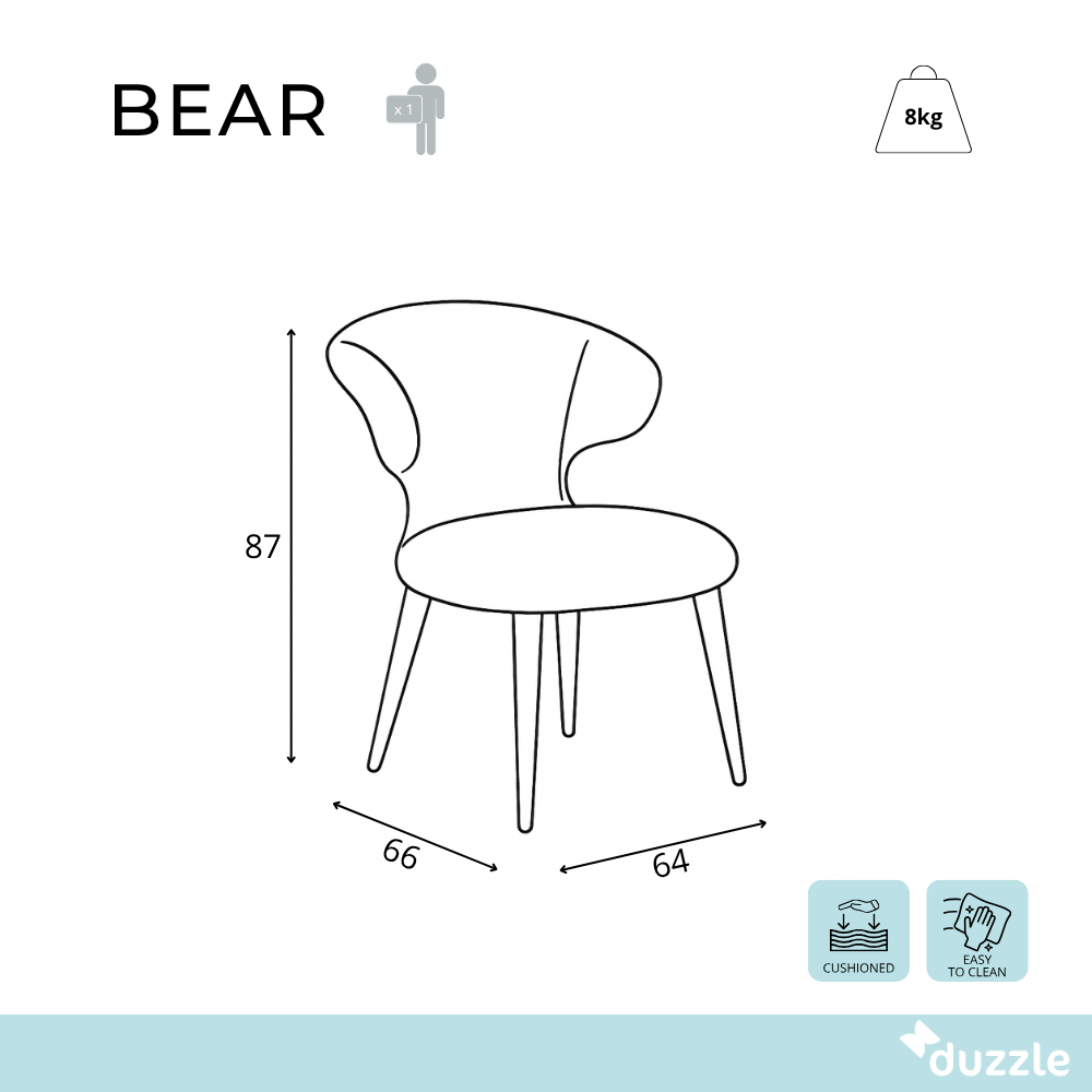 Bear, Poltroncina (64cm X 66cm H. 87cm)