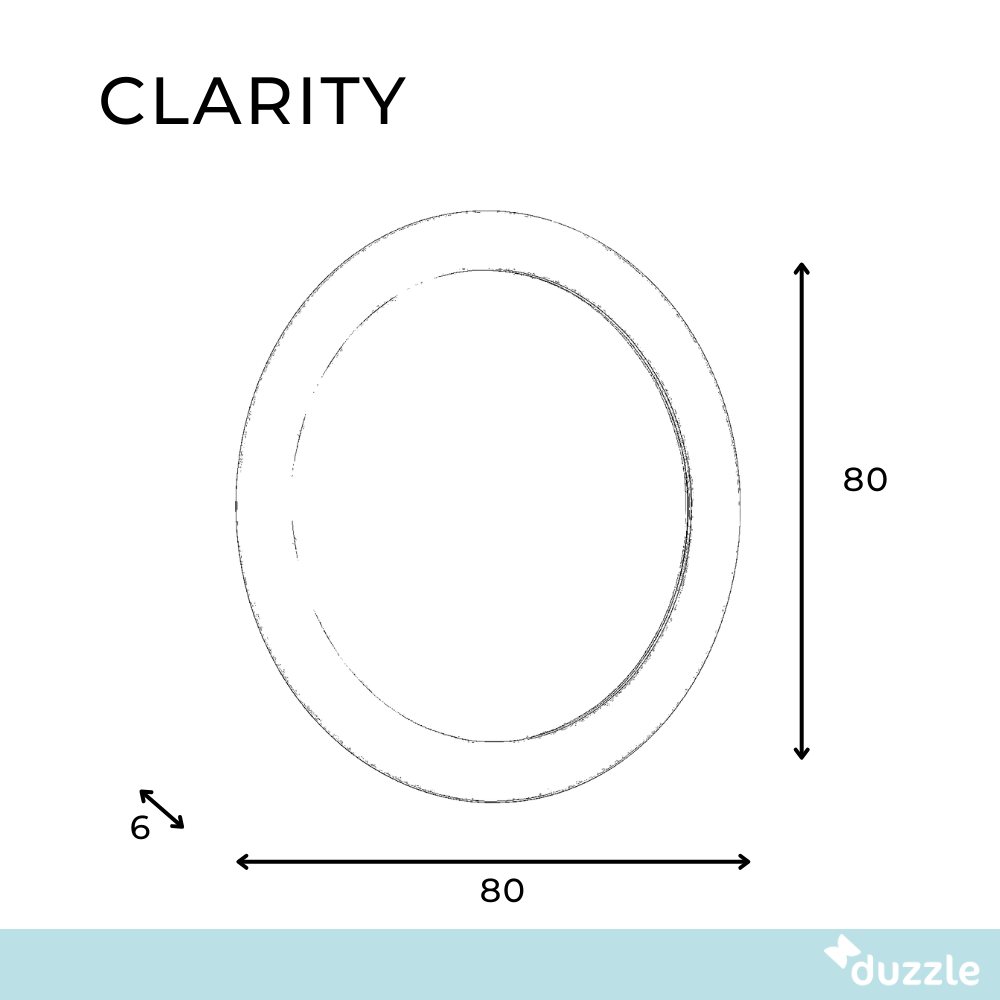 Clarity, Specchio da parete (6cm X 80cm H. 80cm)