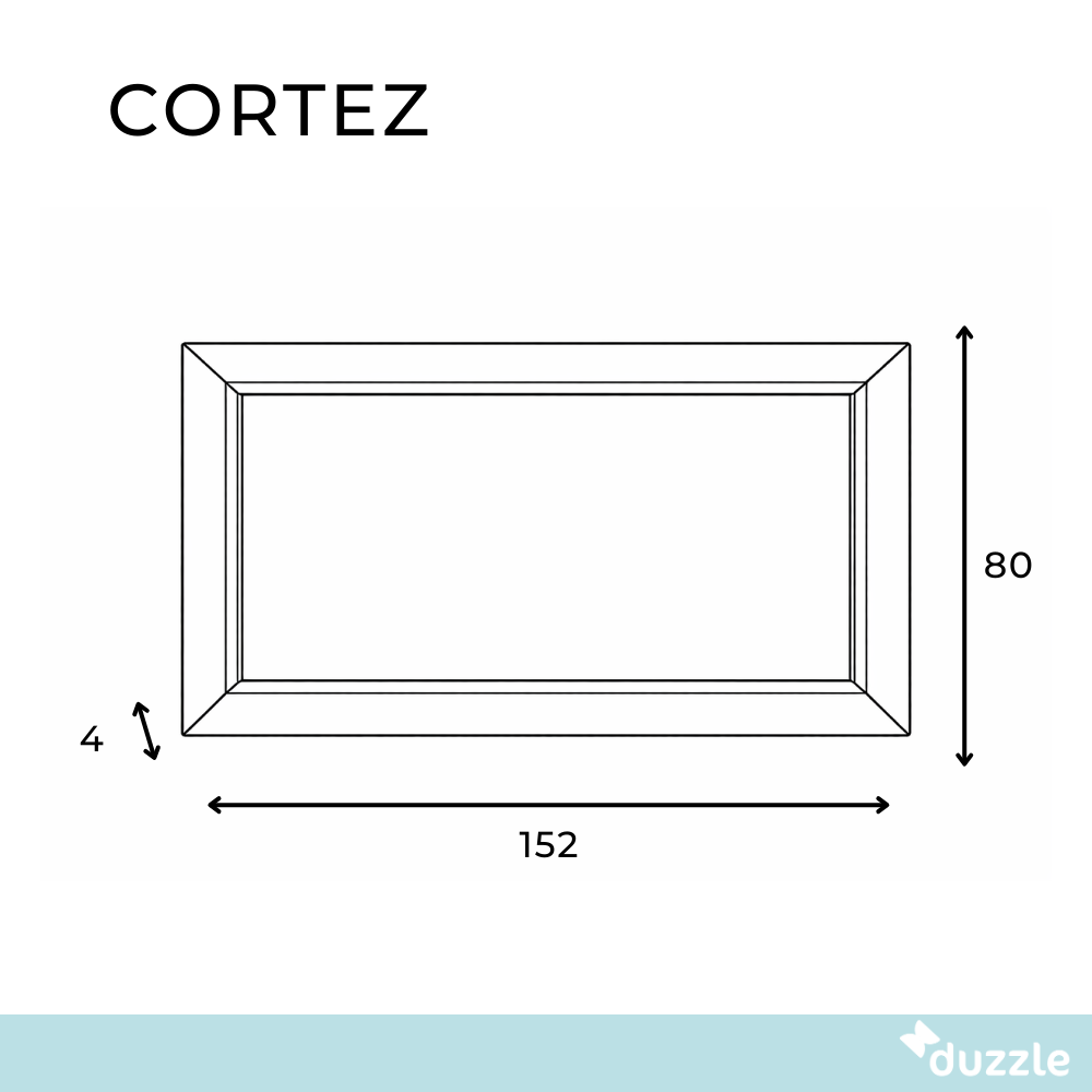 Cortez, Specchio da parete (80cm X 152cm H. 4cm)