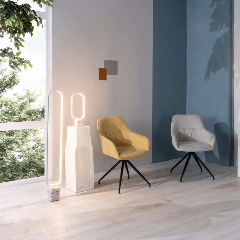 Celeste, Set di 2 Sedie in tessuto (56cm X 56cm H. 87cm)