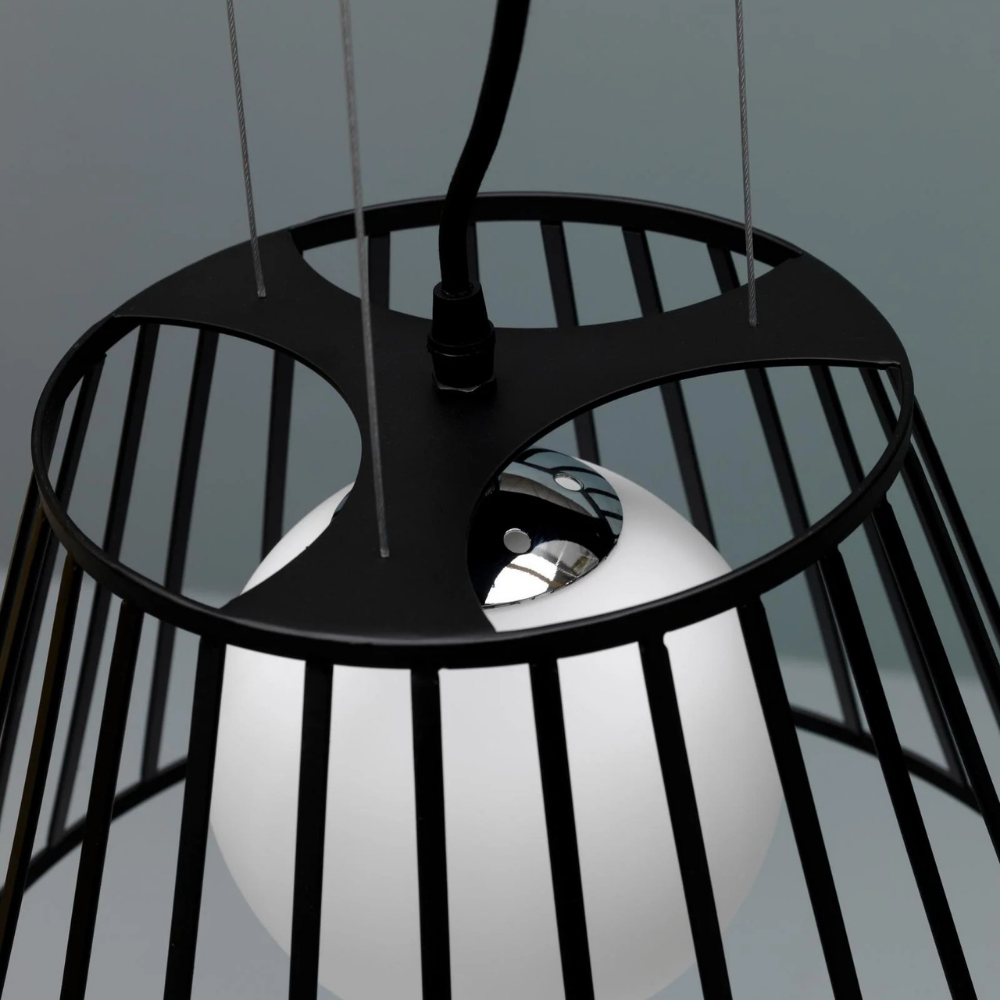 Jail, Lampada a sospensione (Ø.20/35cm X Ø.20/35cm H. 120cm)