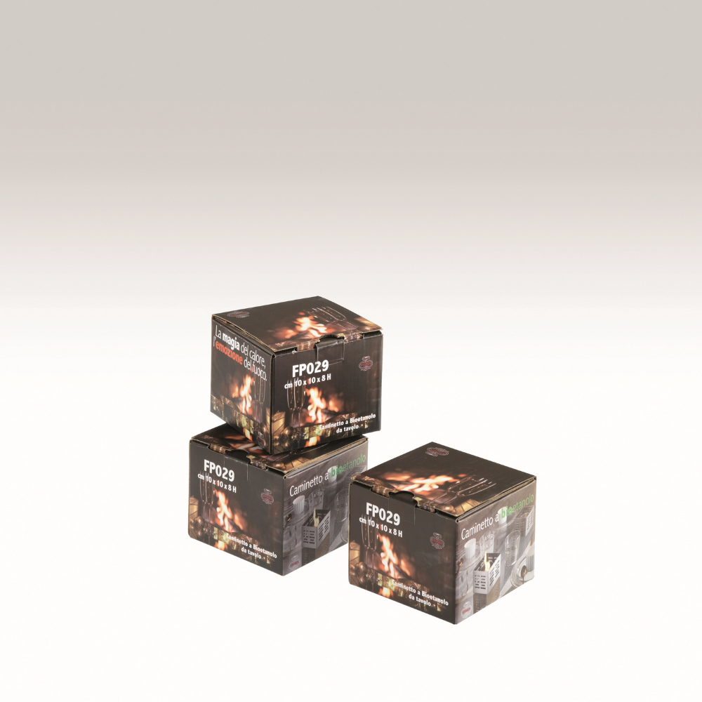 Trio, Biocamino da tavolo (10cm X 10cm H. 8cm)