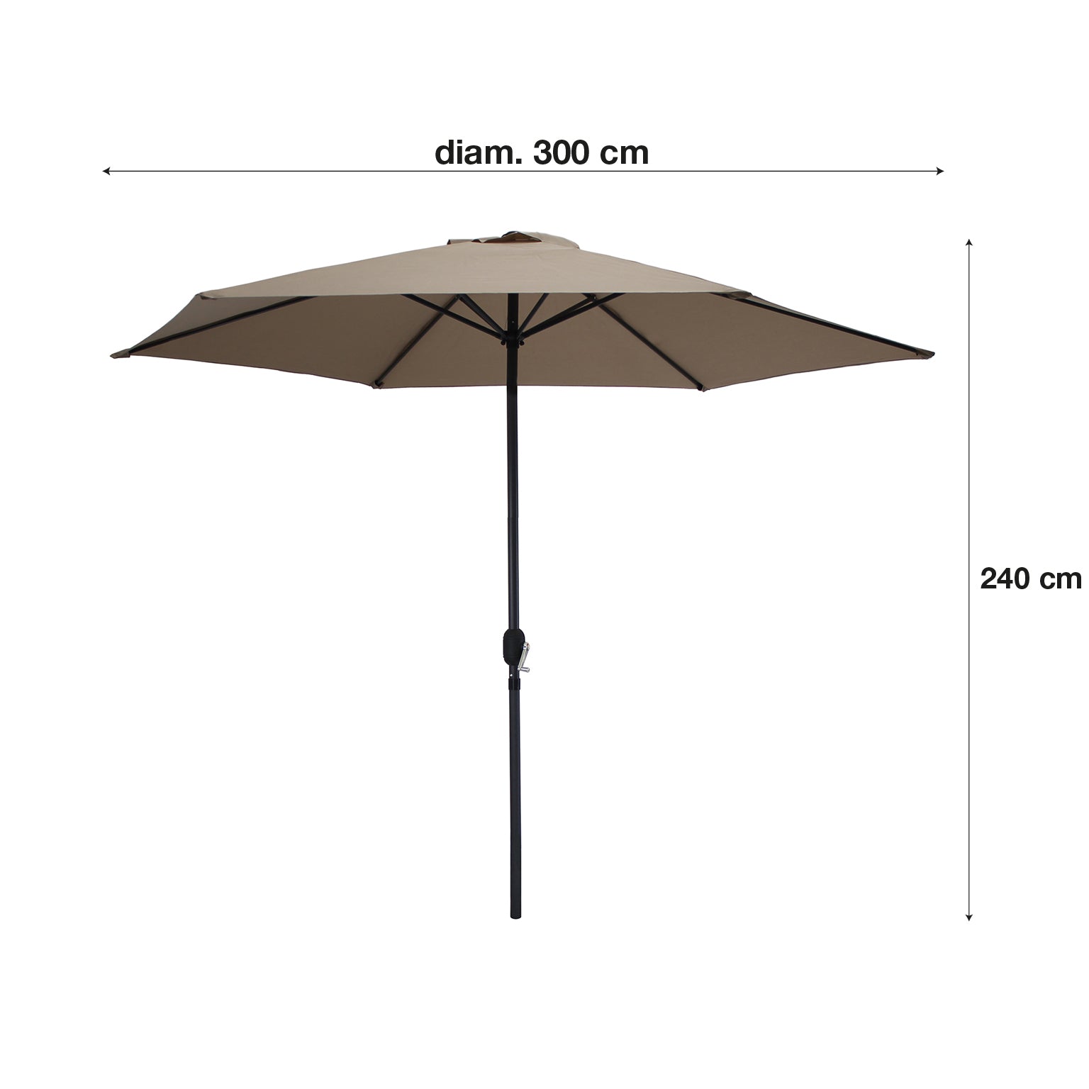 Elio, Ombrellone da giardino diam. 300cm