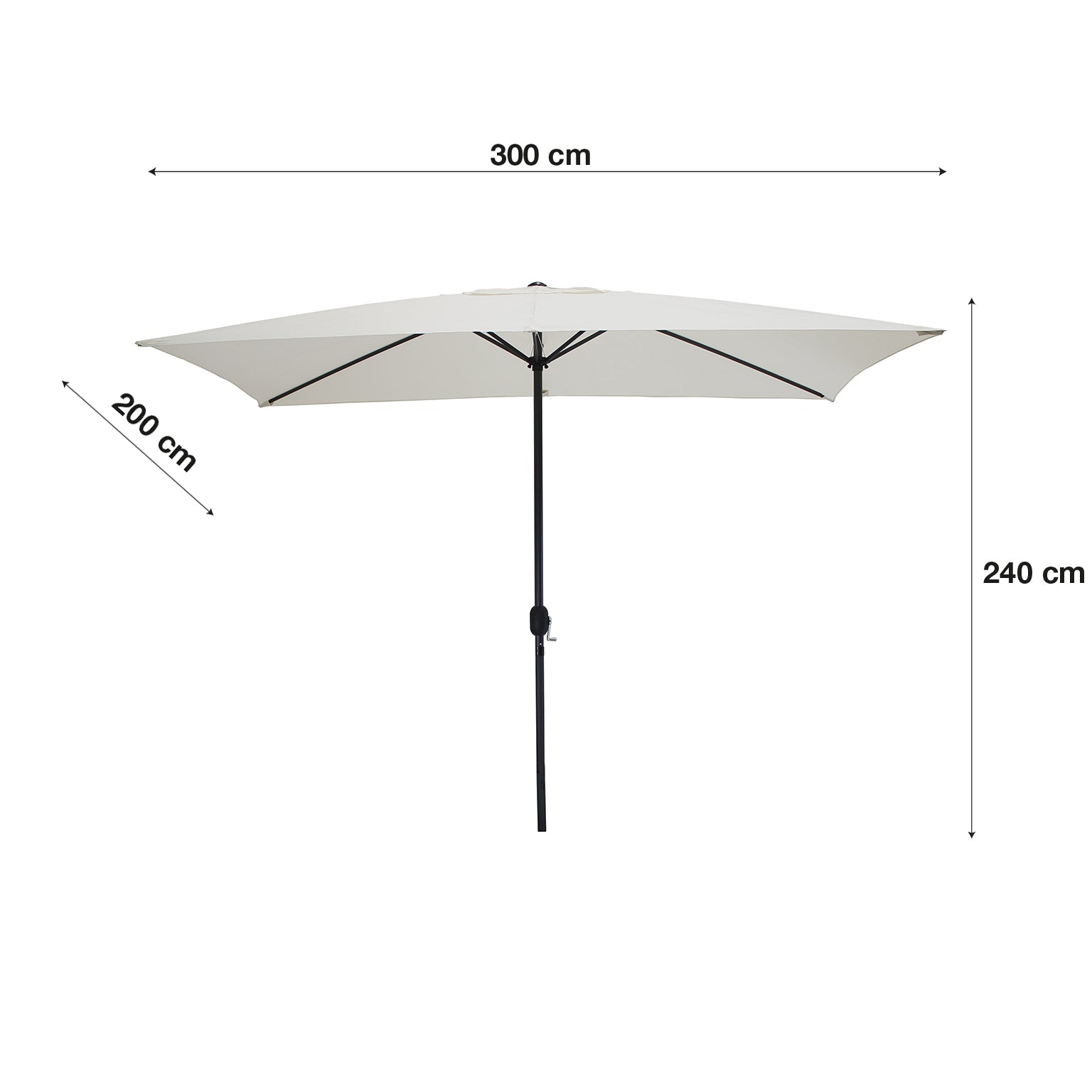 Eolo, Ombrellone da giardino diam. 300cm