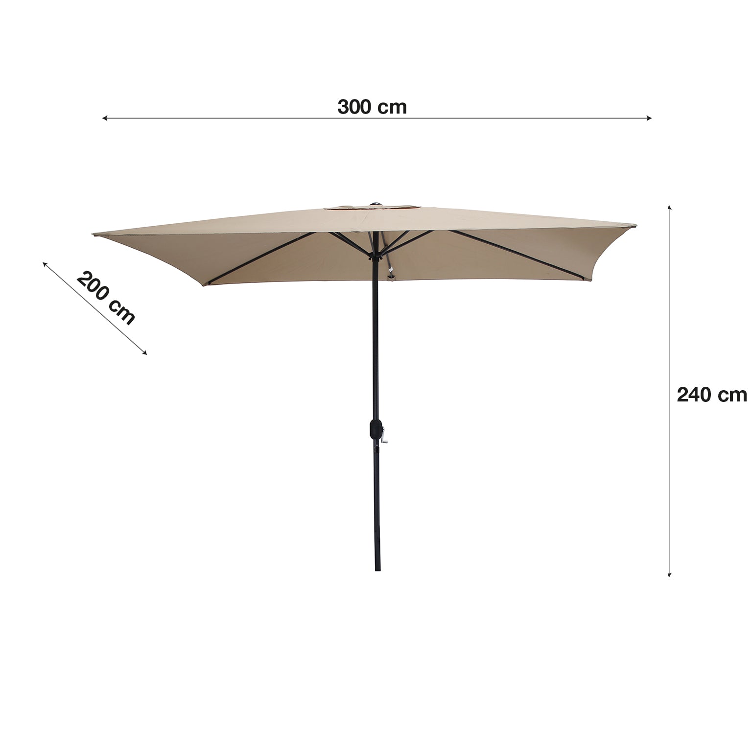 Eolo, Ombrellone da giardino diam. 300cm
