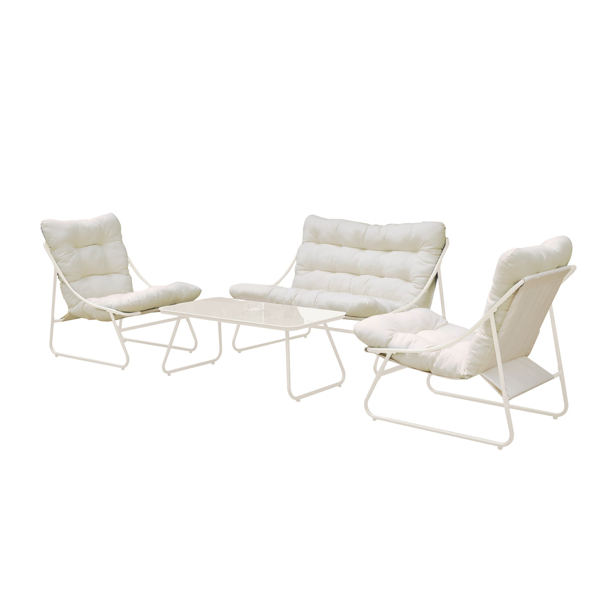 Vivo, Set salotto 2 poltrone + divano + tavolino 112x76cm