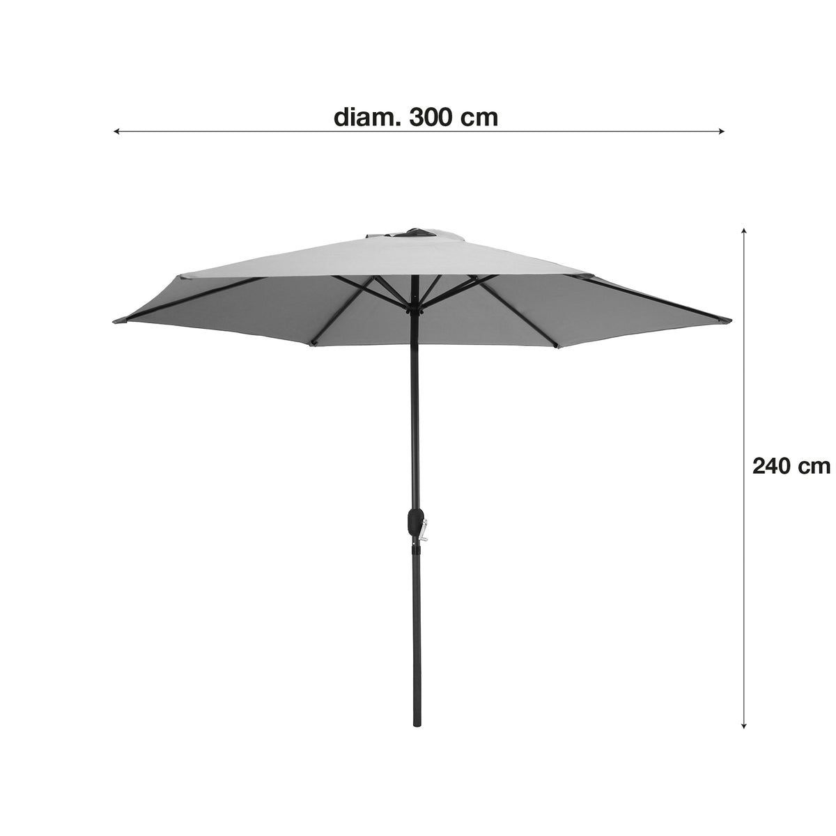 Rayo, Ombrellone da giardino diam. 300cm