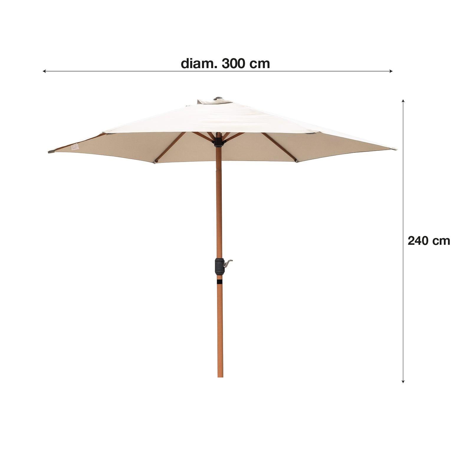 Siro, Ombrellone da giardino diam. 300cm