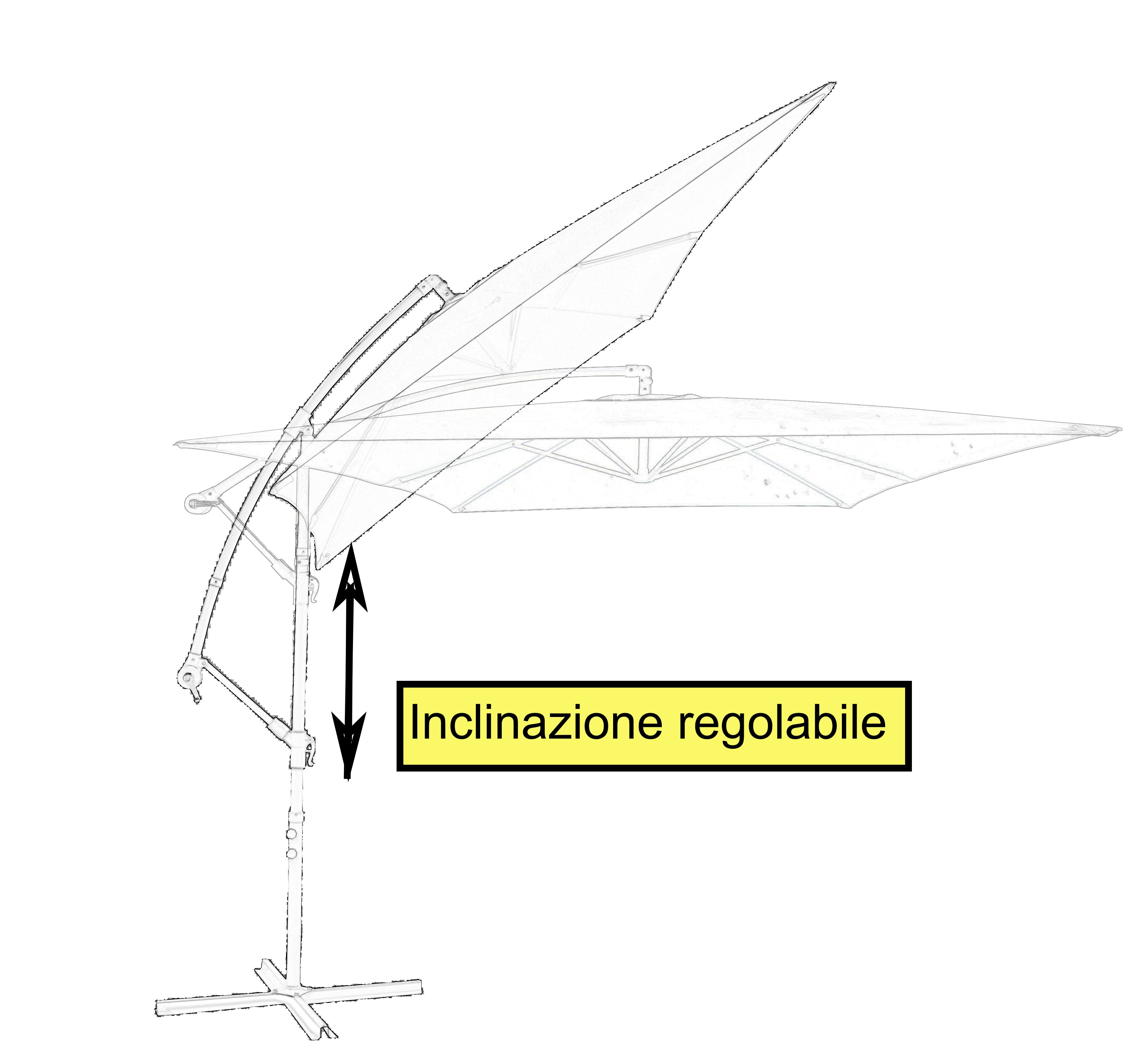 Sora, Ombrellone da giardino diam. 300cm