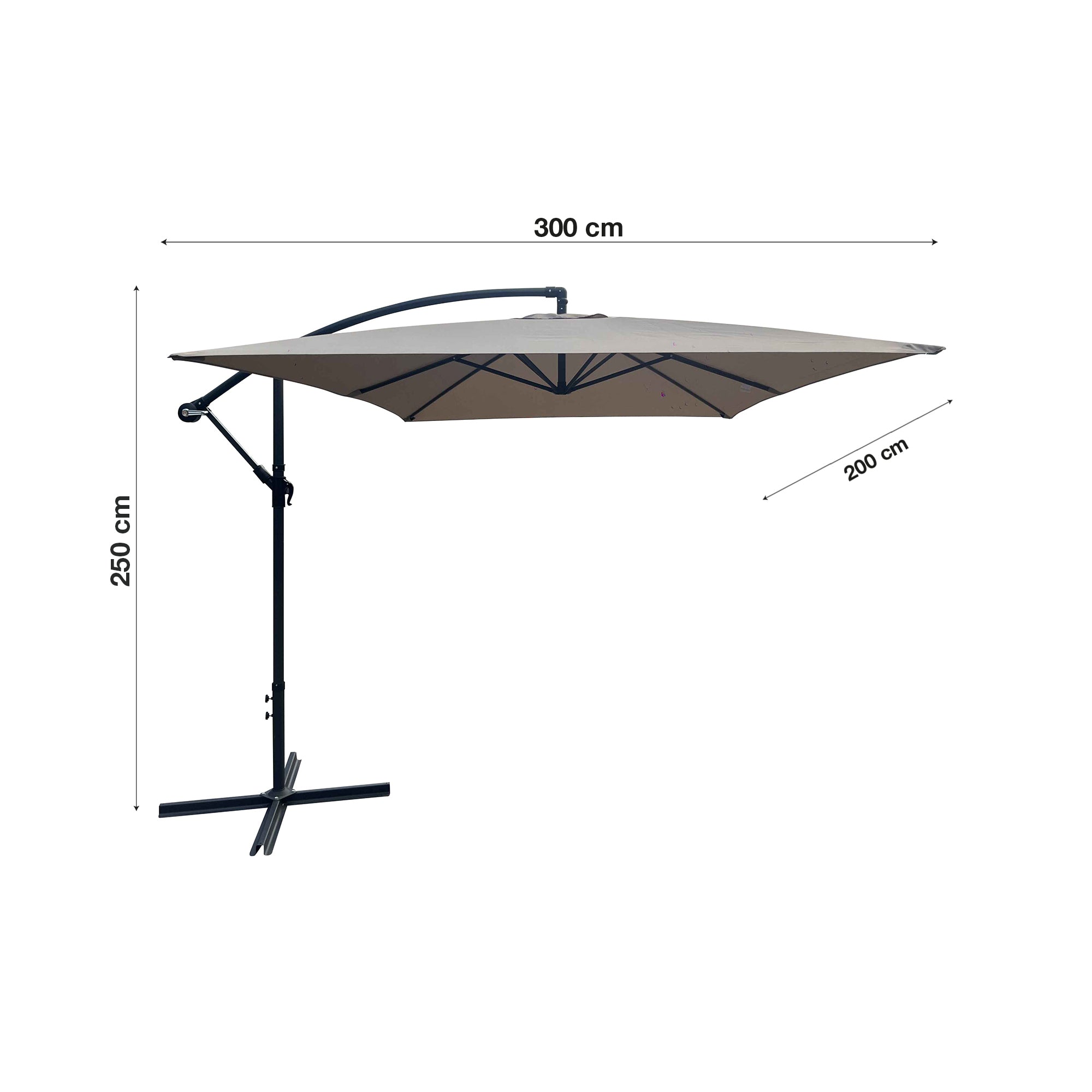 Sora, Ombrellone da giardino diam. 300cm