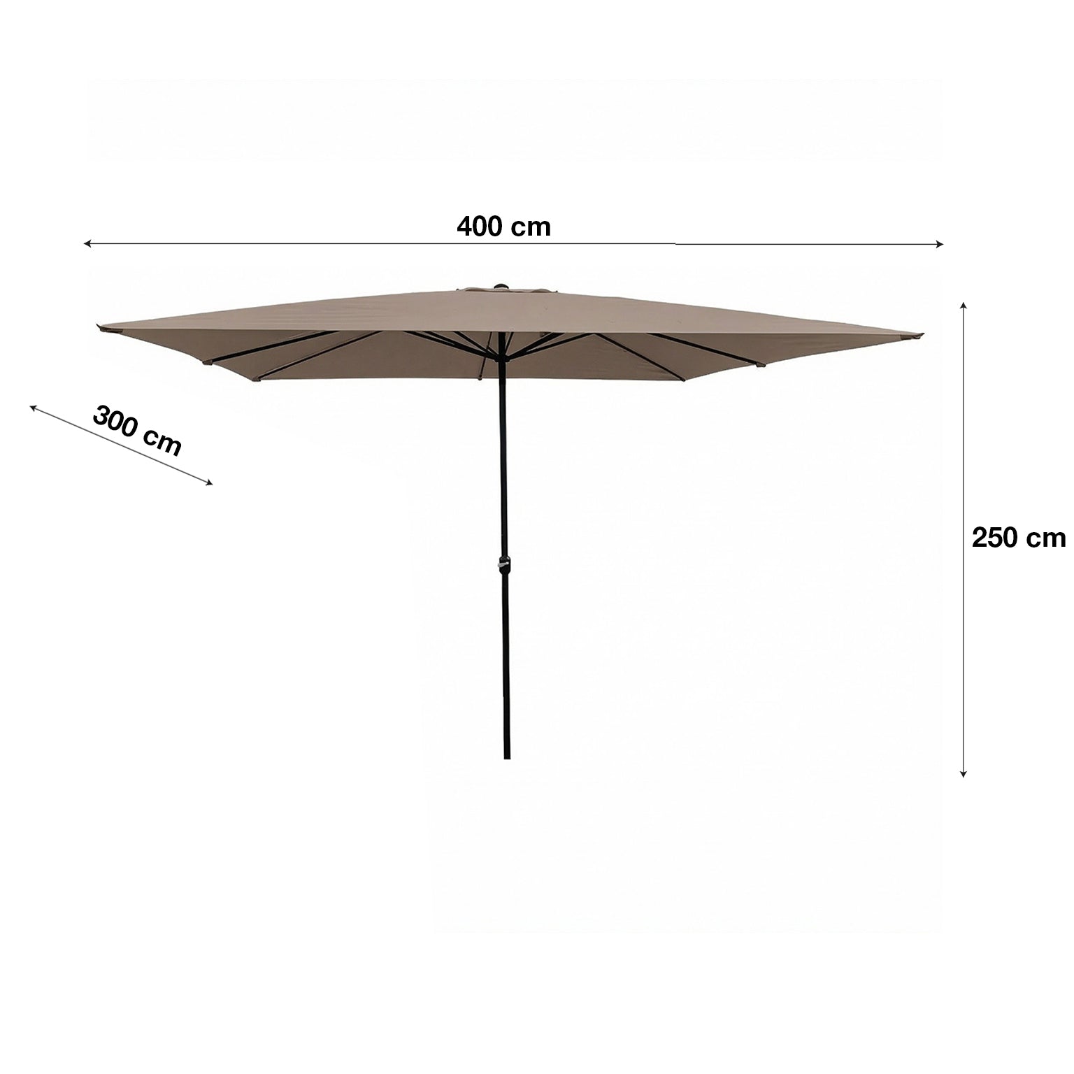 Nira, Ombrellone da giardino diam. 400cm