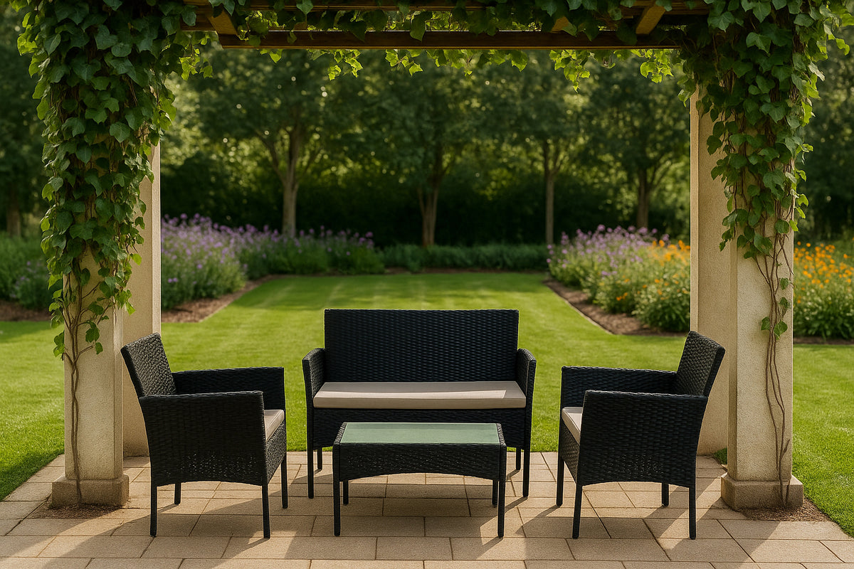 Nivo, Set salotto 2 poltrone + divano + tavolino 103x55cm