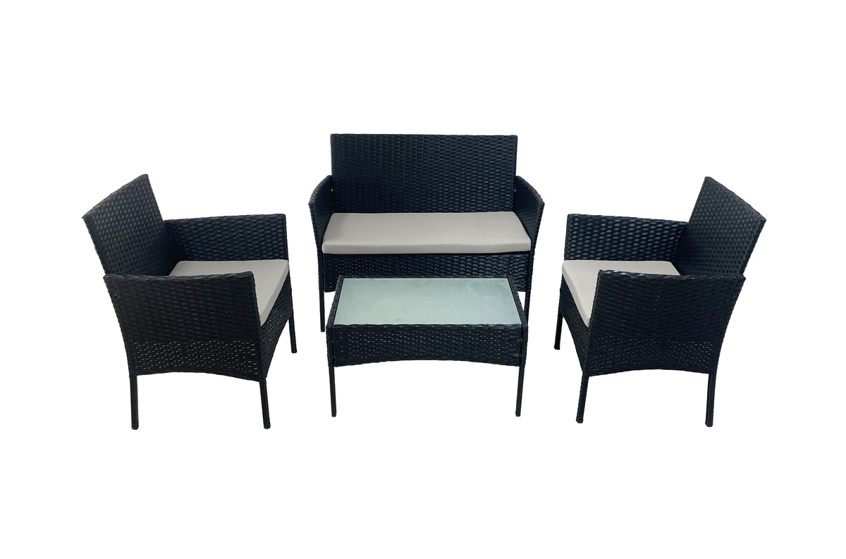 Nivo, Set salotto 2 poltrone + divano + tavolino 103x55cm