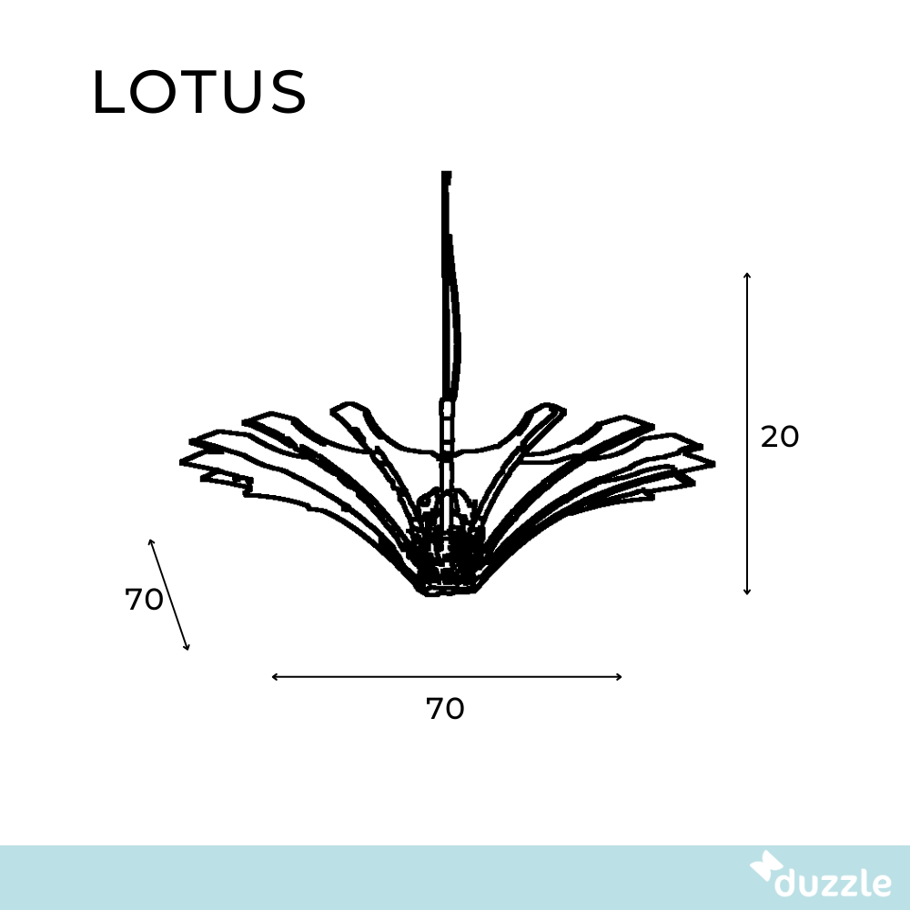 Lotus, Lampada (d.70 X d.70 H. 20)