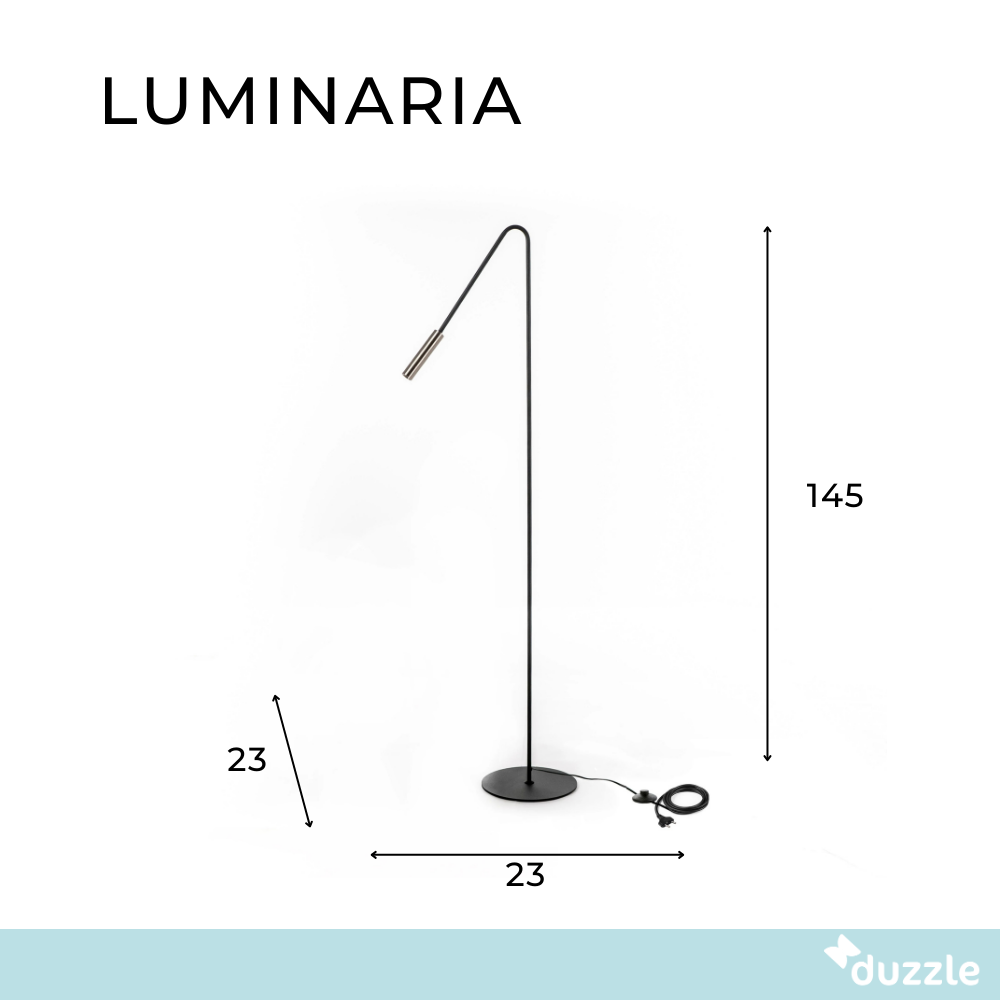 Luminaria, Lampada da terra LED (23cm X 23cm H. 145cm)