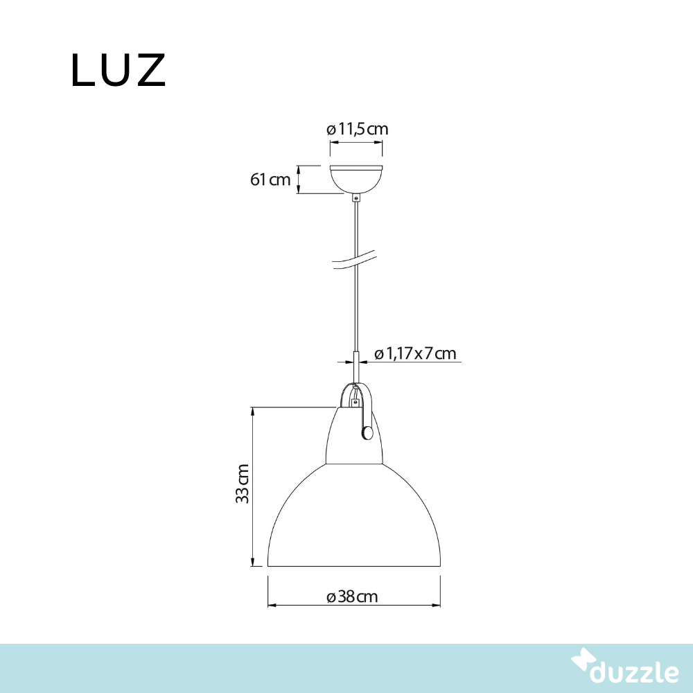 Luz, Lampada a sospensione (38cm X 38cm H. 165cm)