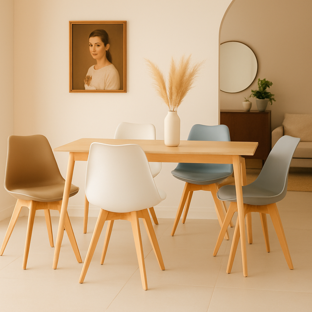 Lola, Set di 4 Sedie in polipropilene (48.5cm X 52cm H. 82cm)