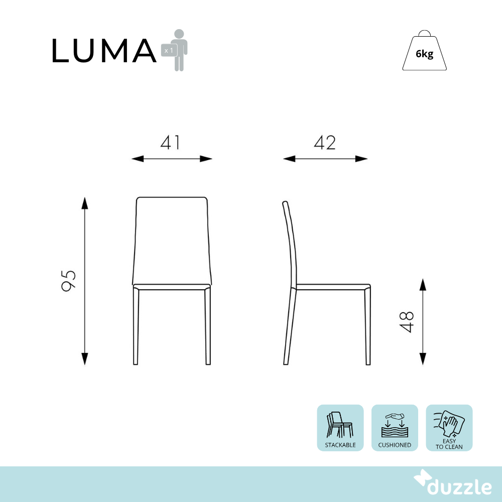 Set di 4 sedie Luma