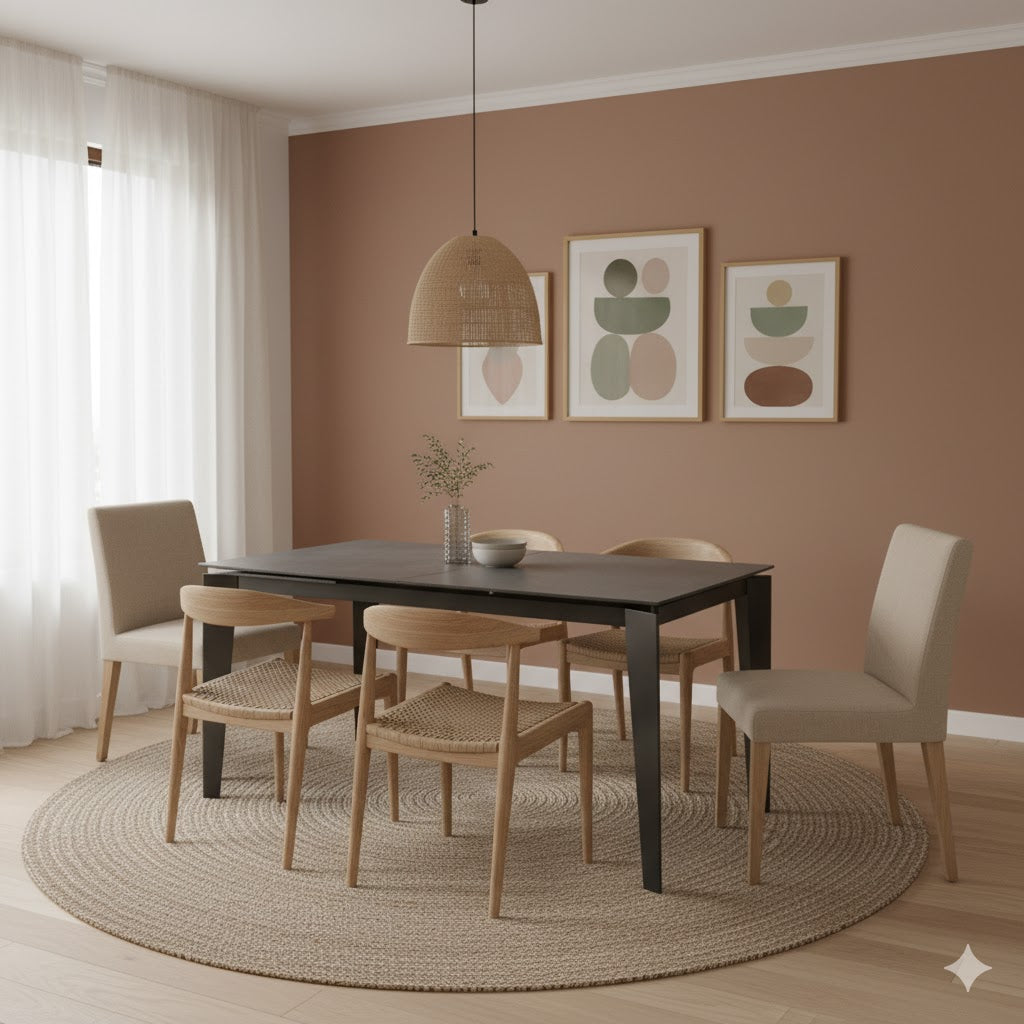 Majolica, Tavolo allungabile (80cm X 120/170cm H. 76cm)