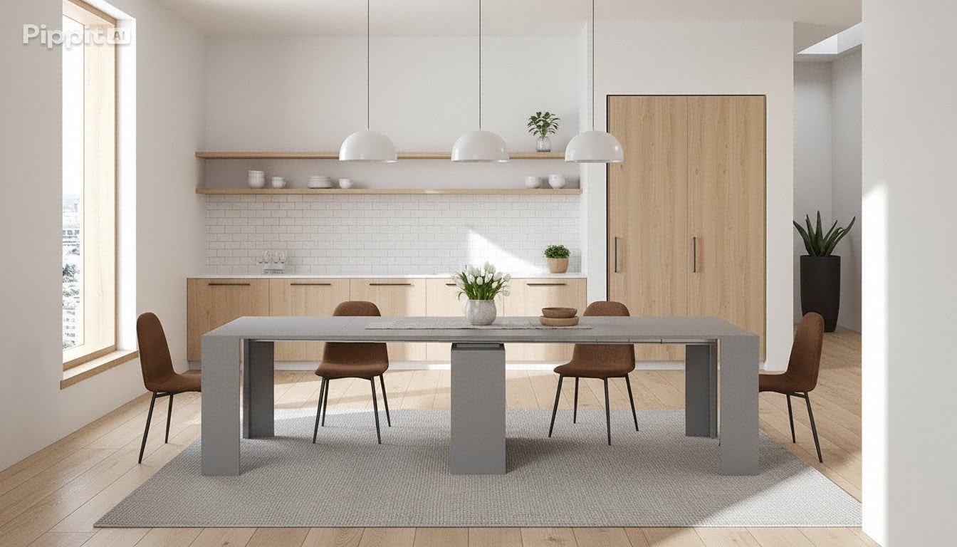 Nivara, Consolle allungabile (90cm X 42,5/302,5cm H. 78cm)