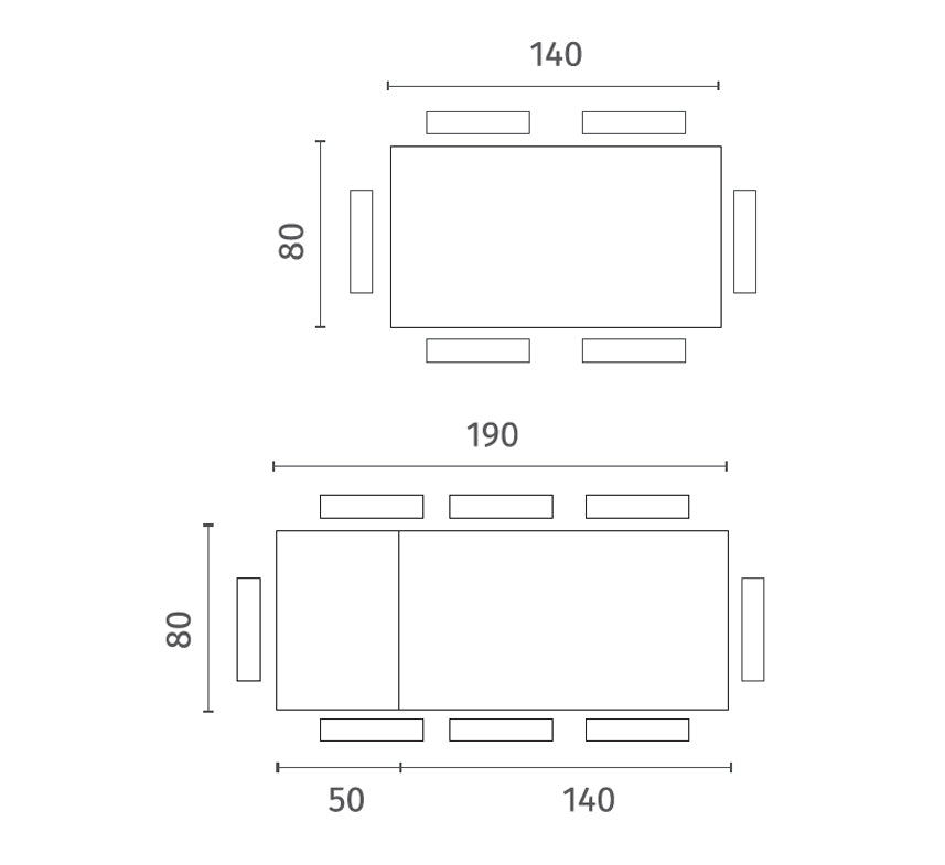 Camden, Tavolo allungabile (80cm X 140/190cm H. 75cm)
