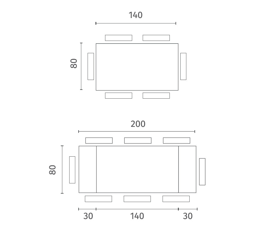 Cosmo, Tavolo allungabile (80cm X 140/200cm H. 76cm)