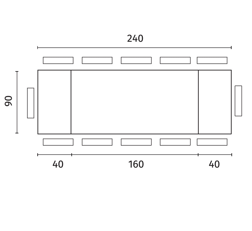 Taurus, Tavolo allungabile (90cm X 160/240cm H. 76cm)