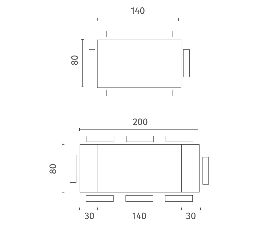 Nexus, Tavolo allungabile (80cm X 140/200cm H. 76cm)