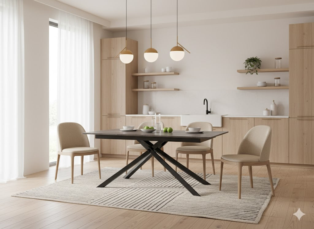 Pluto, Tavolo allungabile con top in melaminico (90cm X 140-190cm H. 76cm)