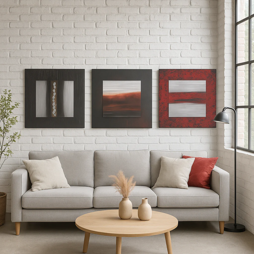 Lines, Olio su tela (4cm X 80cm H. 80cm)