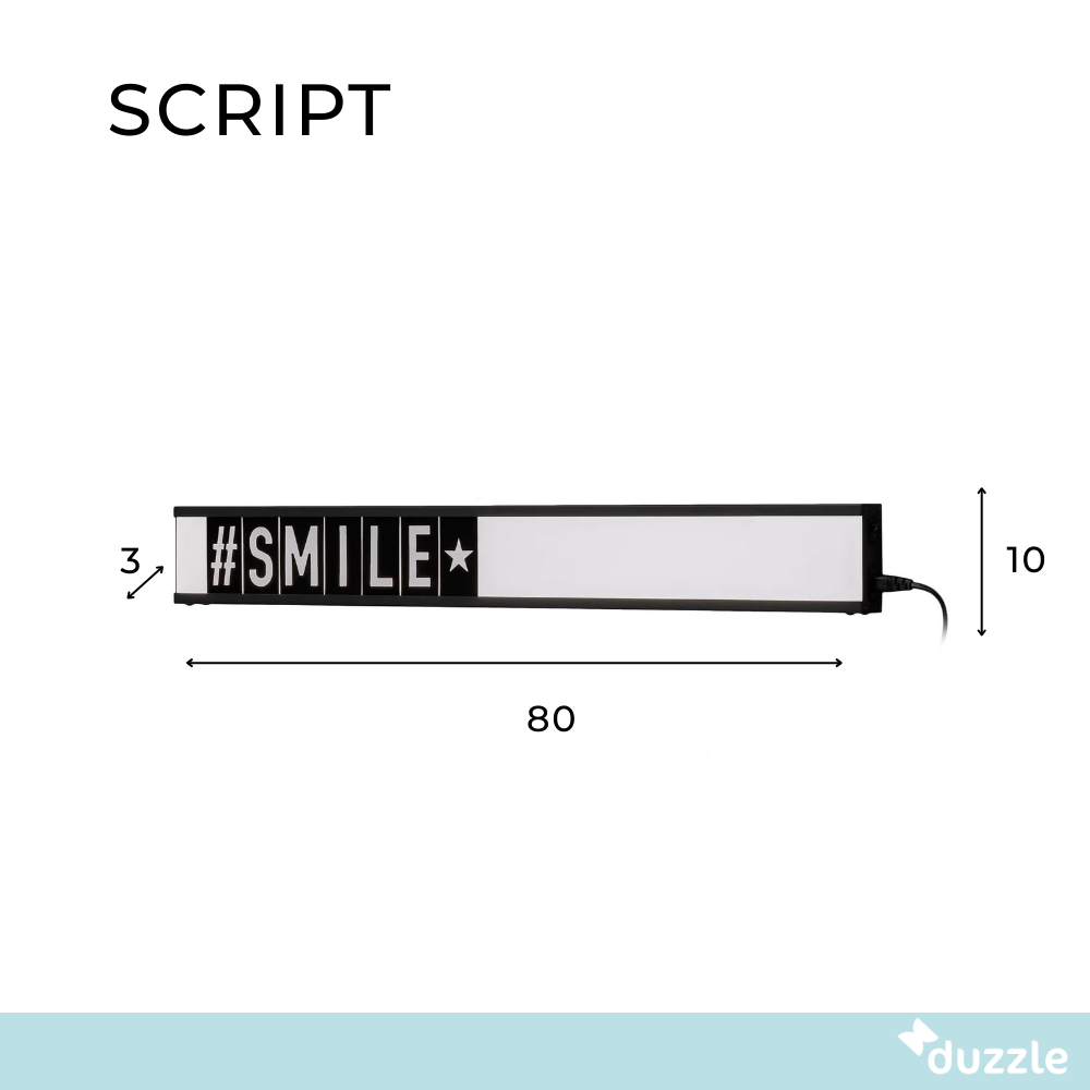 Script, Lampada da tavolo LED (3cm X 80cm H. 10cm)