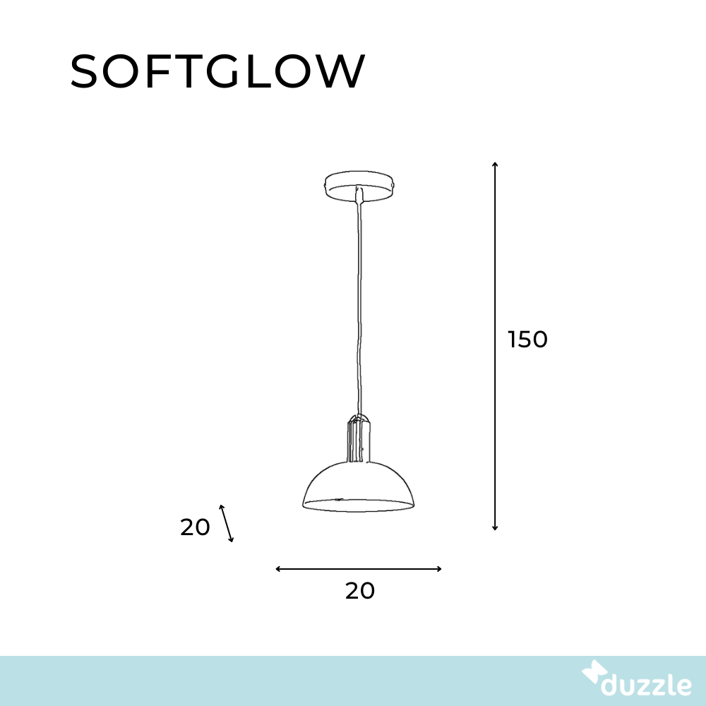 Softglow, Lampada a sospensione (20cm X 20cm H. 150cm)