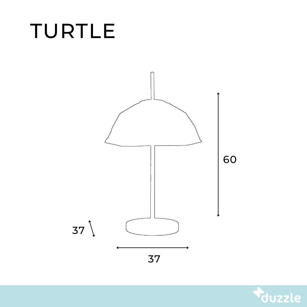 Turtle, Lampada da tavolo (Ø.37cm X Ø.37cm H. 60cm)