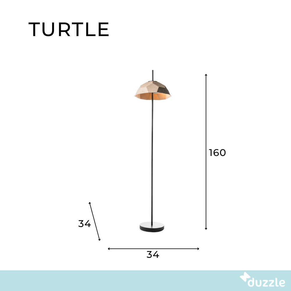Turtle, Lampada da terra (Ø.34cm X Ø.34cm H. 160cm)