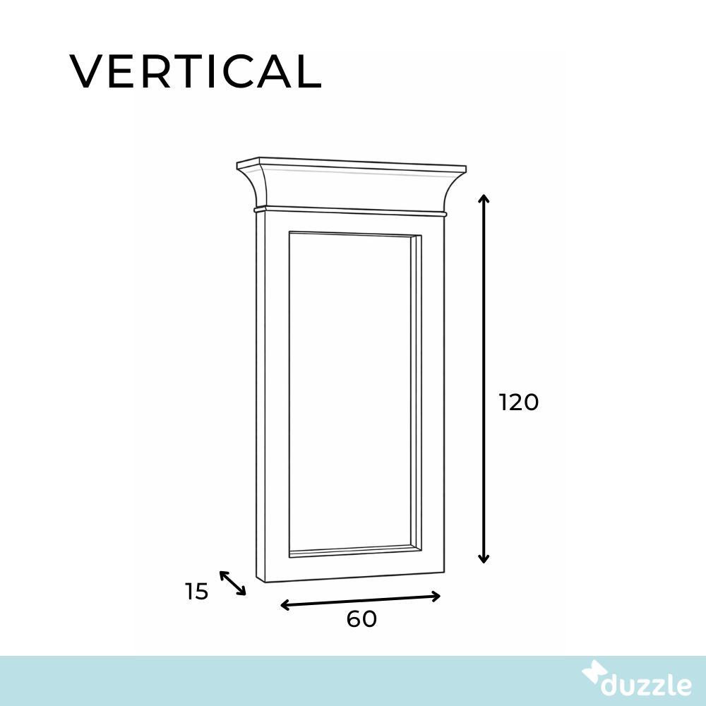 Vertical, Specchio da parete (120cm X 60cm H. 15cm)