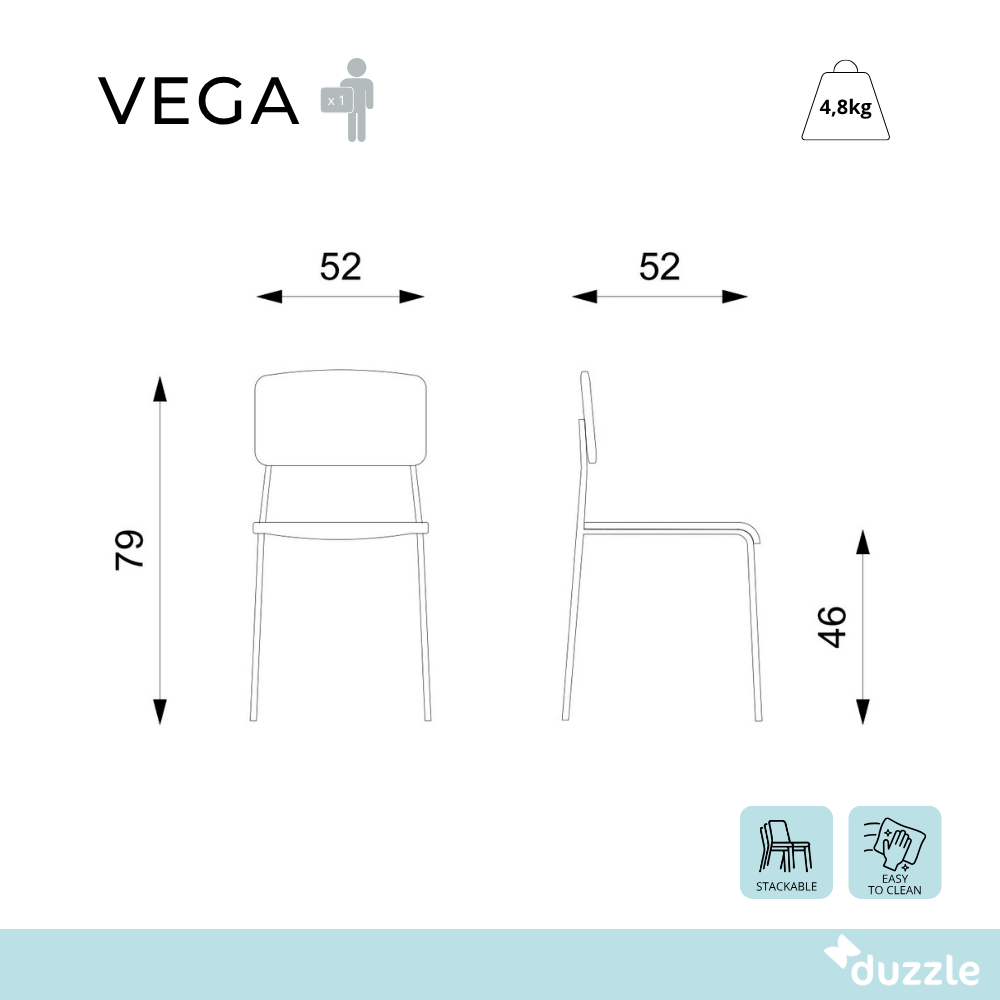 Set di 4 sedie Vega