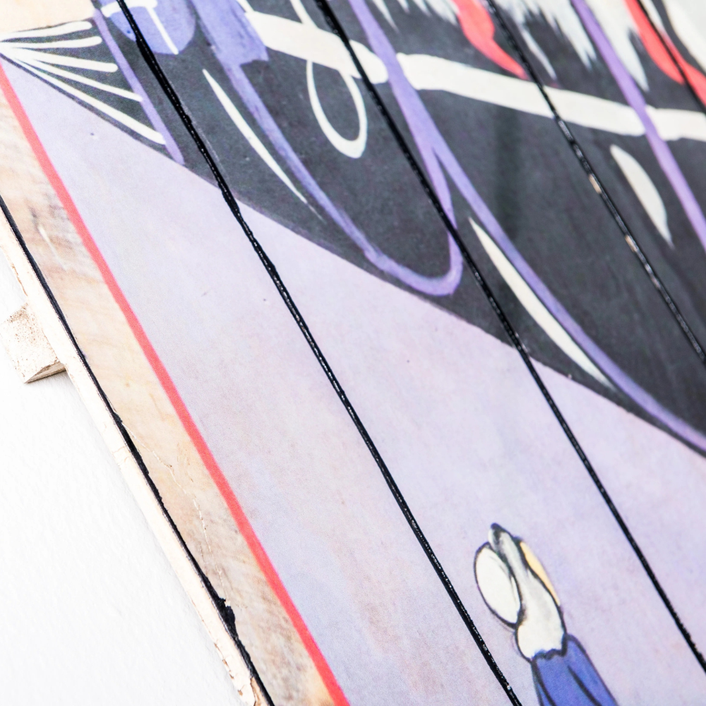 Train, Stampa su legno (3cm X 60cm H. 100cm)