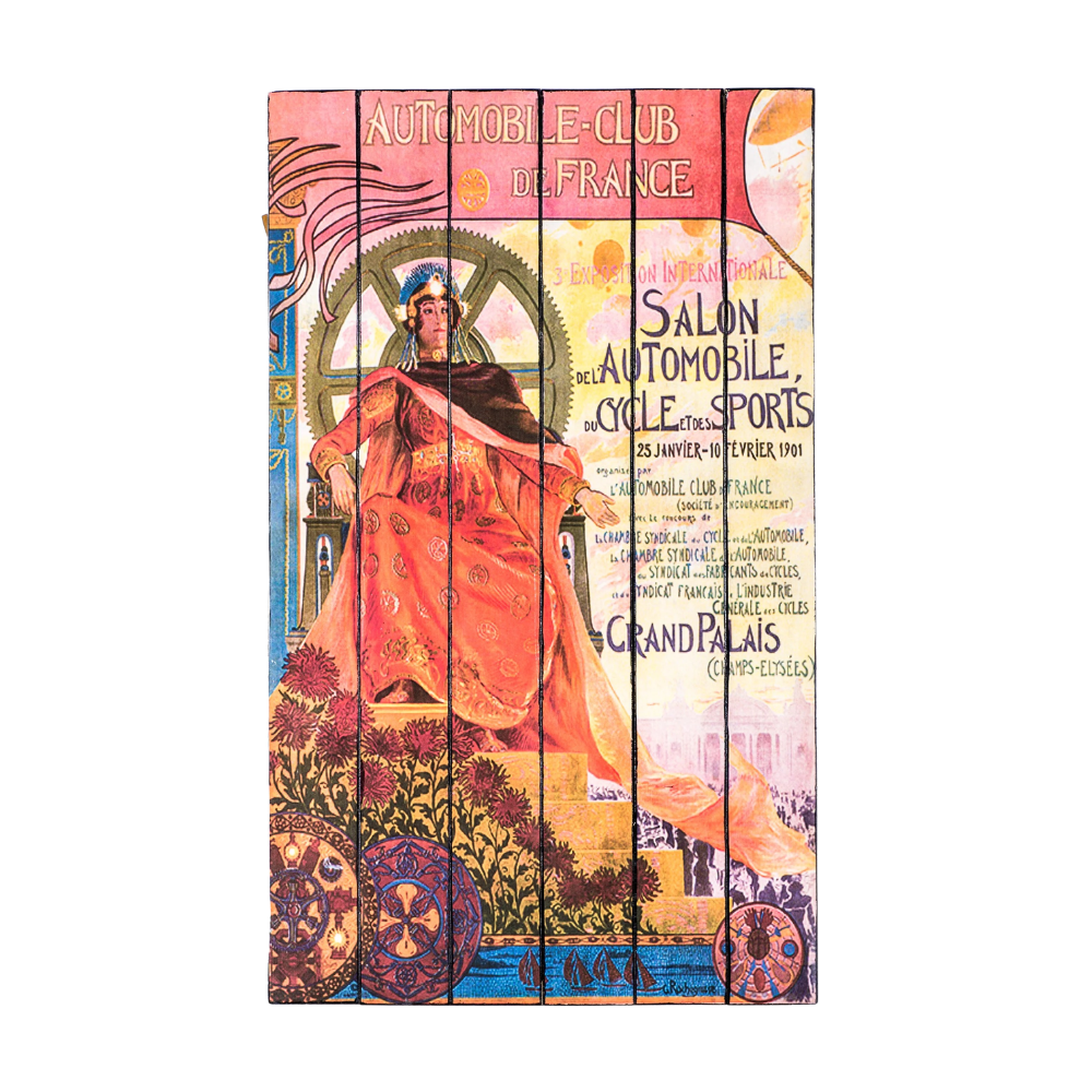 Auto, Stampa su legno (3cm X 60cm H. 100cm)